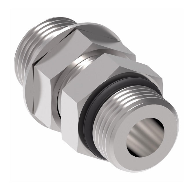 2220-20-20S Aeroquip by Danfoss | SAE O-Ring Boss/Adjustable SAE O-Ring Boss (ORB) Adapter | -20 Male SAE O-Ring Boss x -20 Male SAE O-Ring Boss | Steel