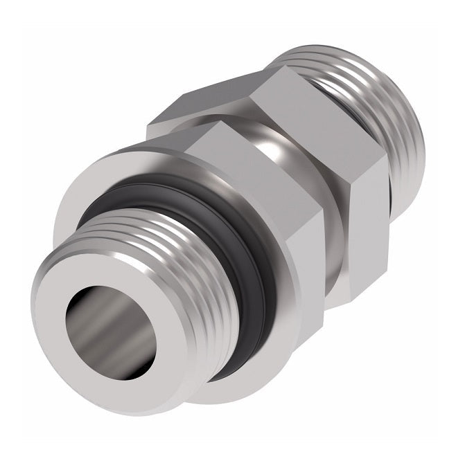 2220-10-10S Aeroquip by Danfoss | SAE O-Ring Boss/Adjustable SAE O-Ring Boss (ORB) Adapter | -10 Male SAE O-Ring Boss x -10 Male SAE O-Ring Boss | Steel