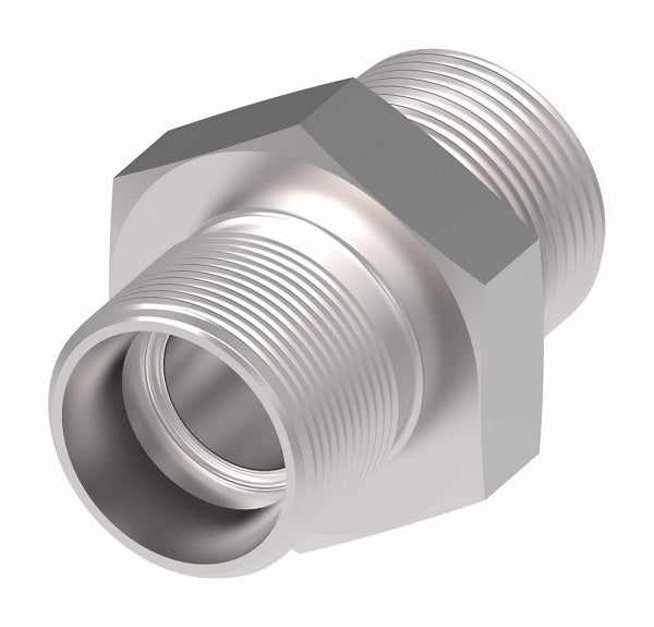 2229-8-8S Aeroquip by Danfoss | SAE O-Ring Boss (ORB) Male Adapter (without O-Ring) | -08 Male SAE O-Ring Boss x -08 Male SAE O-Ring Boss | Steel