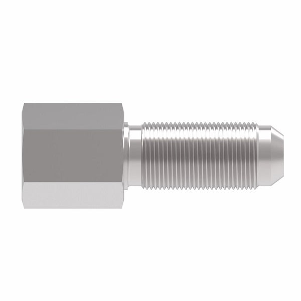 2239-1-6-8S Aeroquip by Danfoss | Internal Pipe/37° JIC Flare Bulkhead Adapter (without Nut) | -06 Female NPTF x -08 Male JIC | Steel