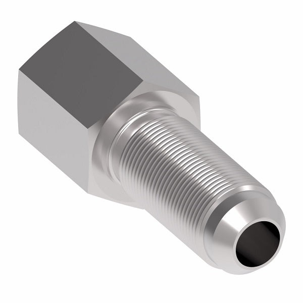 2239-1-2-4S Aeroquip by Danfoss | Internal Pipe/37° JIC Flare Bulkhead Adapter (without Nut) | -02 Female NPTF x -04 Male JIC | Steel