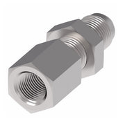 2239-2-4S Aeroquip by Danfoss | Internal Pipe/37° JIC Flare Bulkhead Adapter | -02 Female NPTF x -04 Male JIC | Steel