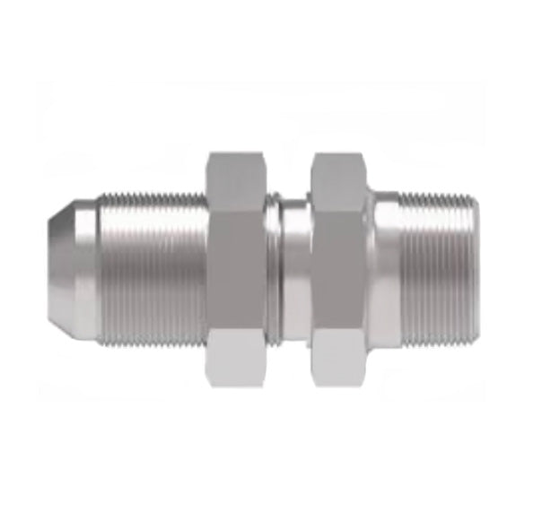2240-4-4S Aeroquip by Danfoss | External Pipe/37° Flare Bulkhead Adapter | -04 Male NPTF x -04 Male JIC | Steel