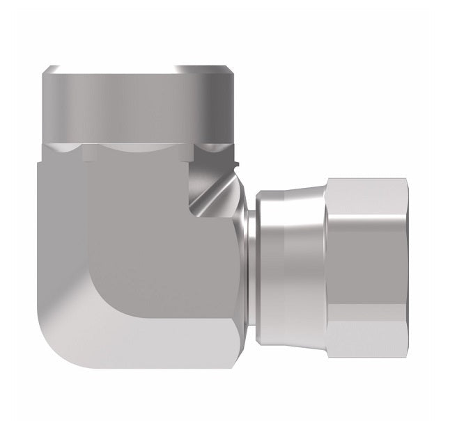 2244-6-6S Aeroquip by Danfoss | Internal Pipe/37° JIC Flare Swivel 90° Elbow Adapter | -06 Female NPTF x -06 Female 37° JIC Flare Swivel | Steel