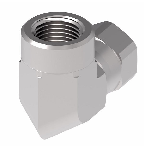 2244-8-8S Aeroquip by Danfoss | Internal Pipe/37° JIC Flare Swivel 90° Elbow Adapter | -08 Female NPTF x -08 Female 37° JIC Flare Swivel | Steel