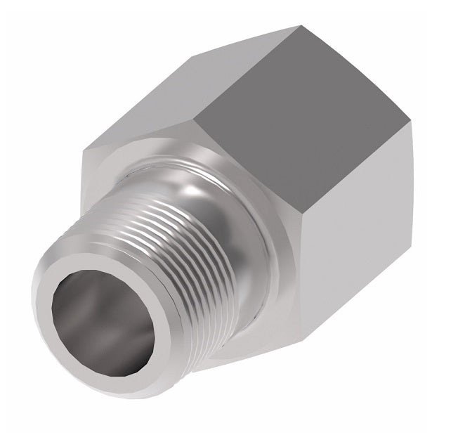 2246-8-10S Aeroquip by Danfoss | External Pipe/Internal SAE ORB Adapter | -08 Male NPTF x -10 Female SAE O-Ring Boss | Steel