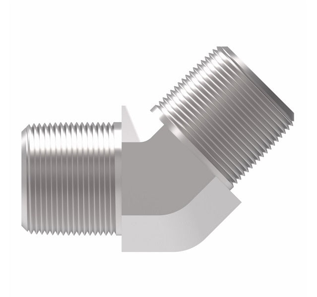 2247-16-16S Aeroquip by Danfoss | External Pipe 45° Elbow Adapter | -16 Male NPTF x -16 Male NPTF | Steel