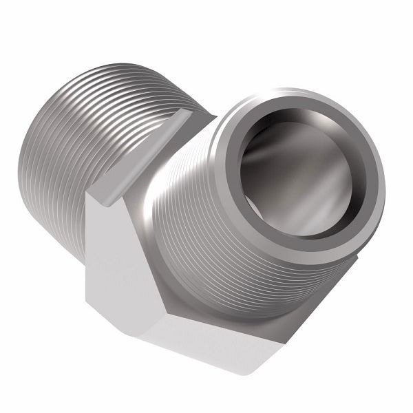 2247-16-16S Aeroquip by Danfoss | External Pipe 45° Elbow Adapter | -16 Male NPTF x -16 Male NPTF | Steel