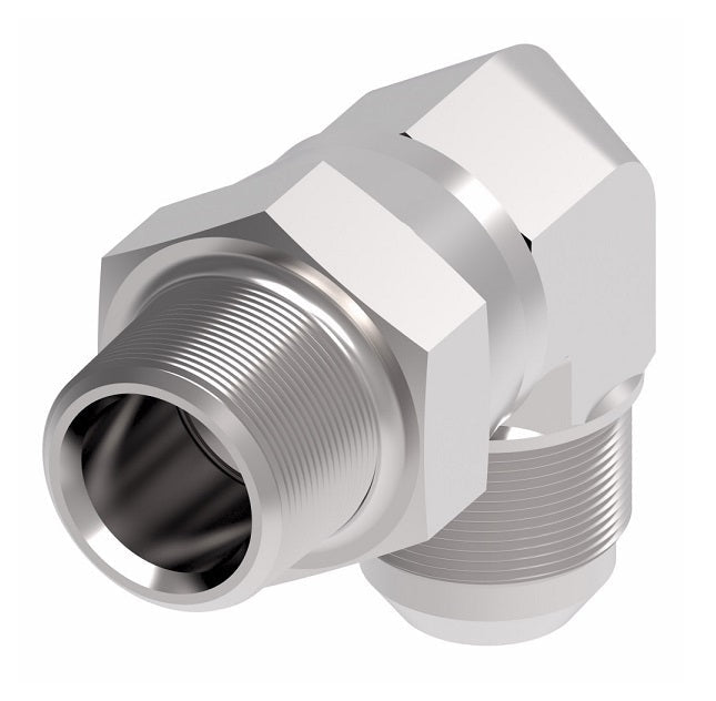 2249-12-12S Aeroquip by Danfoss | External Pipe Swivel/37° JIC Flare 90° Elbow Adapter | -12 Male NPTF Swivel x -12 Male 37° JIC Flare | Steel