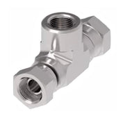 2253-8-8S Aeroquip by Danfoss | Internal Pipe Swivel (NPSM)/Internal Pipe Tee Adapter | -08 Female NPSM x -08 Female NPSM x -08 Female NPT | Steel