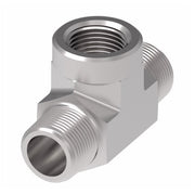 2256-8-8S Aeroquip by Danfoss | External Pipe/Internal Pipe Branch Tee Adapter | -08 Male NPTF x -08 Male NPTF x -08 Female NPTF | Steel
