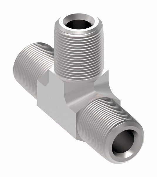 2257-16-16S Aeroquip by Danfoss | External Pipe Tee Adapter | -16 Male NPTF x -16 Male NPTF x -16 Male NPTF | Steel
