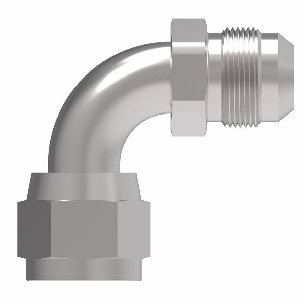 500454-16S Aeroquip by Danfoss | 37° JIC Flare Swivel/37° JIC Flare Short Drop 90° Elbow Adapter | -16 Female 37° JIC Flare Swivel x -16 Male 37° JIC Flare | Steel