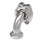 FF5321-2020S Aeroquip by Danfoss | SAE Swivel Flange to Code 61 Split Flange Long 90° Elbow Adapter | Standard Pressure Series | -20 Swivel Flange x -20 Code 61 Split Flange | Steel