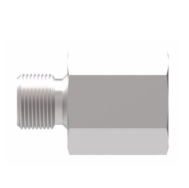FF1009-0202S Aeroquip by Danfoss | SAE O-Ring Boss Adapter (without O-Ring) | -02 Male SAE O-Ring Boss x -02 Female SAE O-Ring Boss | Steel
