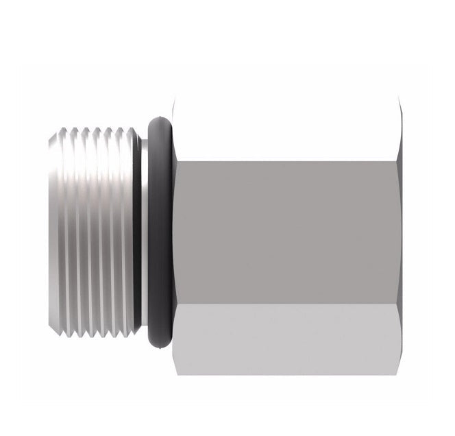 FF1010-1608S Aeroquip by Danfoss | SAE O-Ring Boss (ORB) Reducer Adapter | -16 Male SAE O-Ring Boss x -08 Female SAE O-Ring Boss | Steel