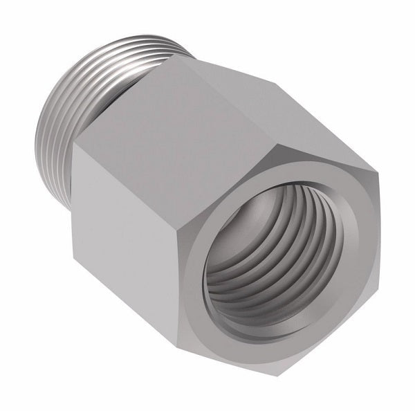FF1010-0806S Aeroquip by Danfoss | SAE O-Ring Boss (ORB) Reducer Adapter | -08 Male SAE O-Ring Boss x -06 Female SAE O-Ring Boss | Steel