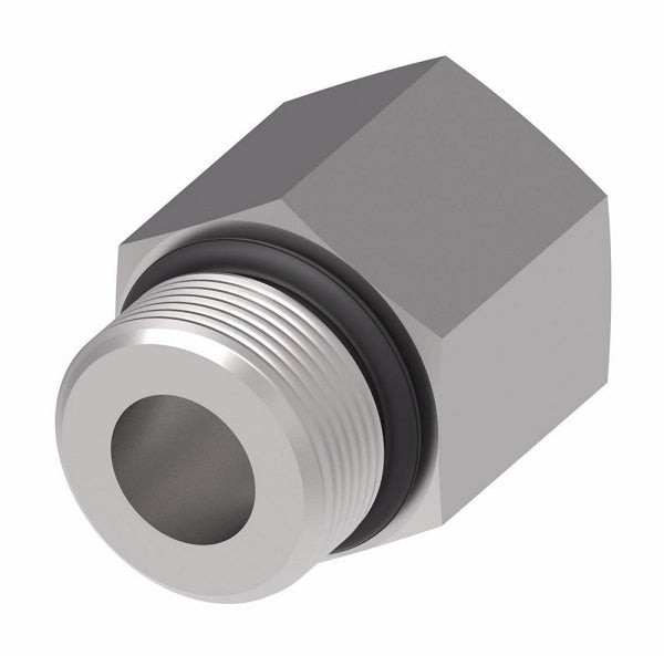 FF1010-0806S Aeroquip by Danfoss | SAE O-Ring Boss (ORB) Reducer Adapter | -08 Male SAE O-Ring Boss x -06 Female SAE O-Ring Boss | Steel