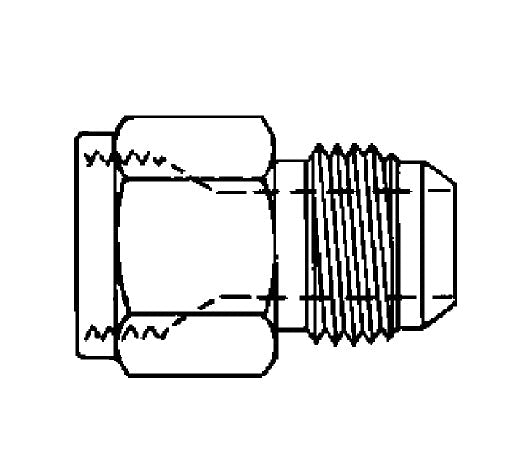 FF2593-0404S Aeroquip by Danfoss | Female Cone Seat JIS 30°/Male JIC 37° Adapter | -04 Female 30° JIS x -04 Male 37° JIC Flare | Steel