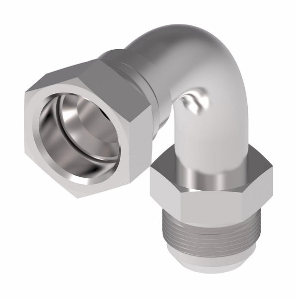 FF5163-1616S Aeroquip by Danfoss | 37° JIC Flare Swivel/37° JIC Flare 90° Elbow Adapter | -16 Female 37° JIC Flare Swivel x -16 Male 37° JIC Flare | Steel
