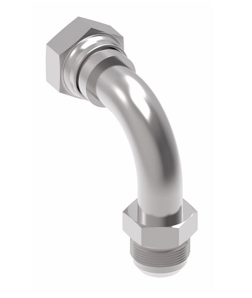 FF5163-2424S Aeroquip by Danfoss | 37° JIC Flare Swivel/37° JIC Flare 90° Elbow Adapter | -24 Female 37° JIC Flare Swivel x -24 Male 37° JIC Flare | Steel