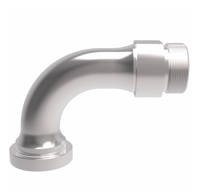 FF5945T2020S Aeroquip by Danfoss | ORS/Code 62 Split Flange 90° Elbow Adapter | -20 Male SAE O-Ring Face Seal x -20 Code 62 Split Flange | Steel