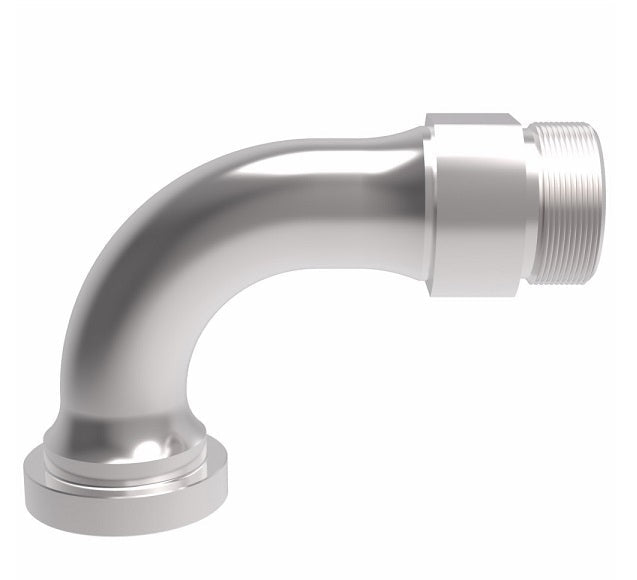 FF5946T2020S Aeroquip by Danfoss | ORS/Code 61 Split Flange 90° Elbow Adapter | -20 Male SAE O-Ring Face Seal x -20 Code 61 Split Flange | Steel
