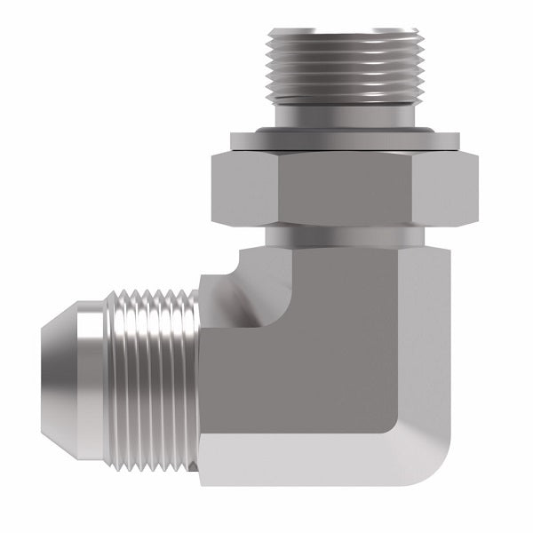 GG306-NP08-06 Aeroquip by Danfoss | Male 37° JIC/BSPP Male (Adj.) 90° Elbow Adapter | -08 Male 37° JIC x -06 Male BSPP | Steel