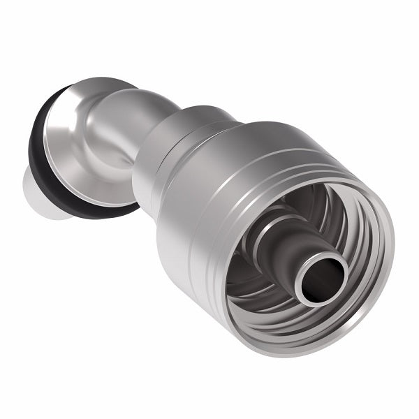 1A8MCA8 Aeroquip by Danfoss | Male STC (Snap to Connect) Hose End (MCA) 45° Elbow | TTC Crimp Fitting | -08 Male STC x -08 Hose Barb | Steel