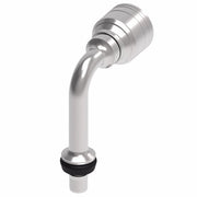 1A6MCC6 Aeroquip by Danfoss | Male STC (Snap to Connect) Hose End (MCC) Long Drop 90° Elbow | TTC Crimp Fitting | -06 Male STC x -06 Hose Barb | Steel