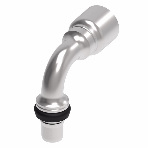 1G12MCB12 Aeroquip by Danfoss | Male STC (Snap to Connect) Hose End (MCB) 90° Elbow | OTC Crimp Fitting | -12 Male STC x -12 Hose Barb | Steel