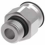 FF3042-0406S Aeroquip by Danfoss | Male SAE ORB to Female STC (Snap to Connect) Adapter (FF) | -04 Male SAE O-Ring Boss x -06 Female STC | Steel