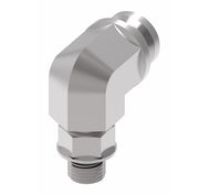 FF3046-0606S Aeroquip by Danfoss | Male SAE ORB to Female STC (Snap to Connect) 90° Elbow Adapter (FF) | -06 Male SAE O-Ring Boss x -06 Female STC | Steel