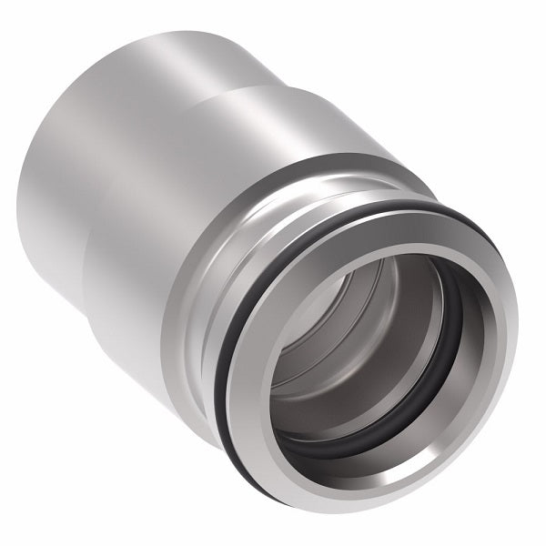 FF3059-0606S Aeroquip by Danfoss | Braze-On Female Spud for Tube STC (Snap to Connect) Hose End (FF) | -06 Female STC x -06 Braze End | Steel