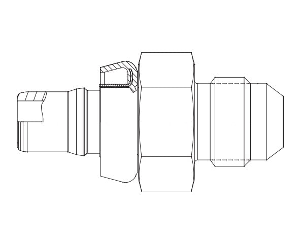 FF3227-1212S Aeroquip by Danfoss | Male JIC to Male STC (Snap to 