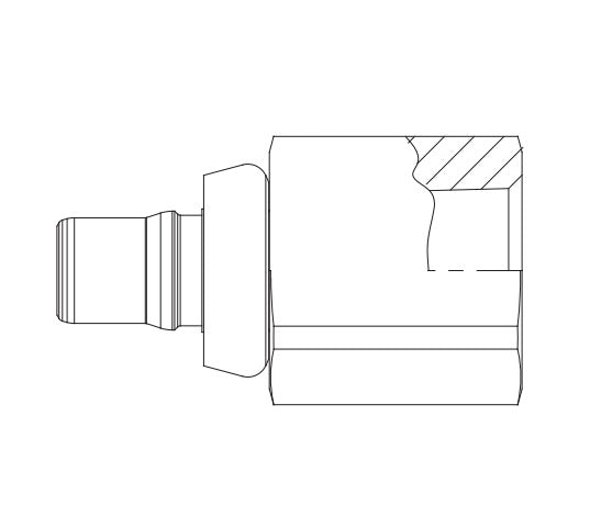 FF3233-1616S Aeroquip by Danfoss | Female Pipe to Male STC (Snap to Connect) Repair Adapter (FF) | -16 Female Pipe x -16 Male STC | Steel
