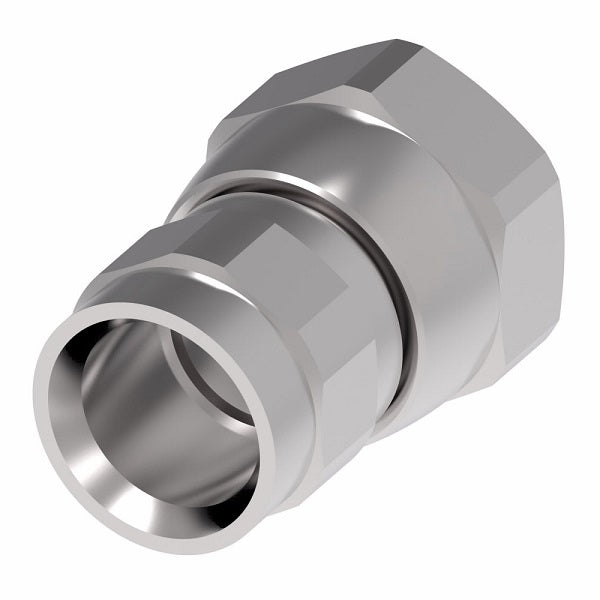 FF3236-0606S Aeroquip by Danfoss | Female ORS to Female STC (Snap to Connect) Adapter (FF) | -06 Female O-Ring Face Seal x -06 Female STC | Steel