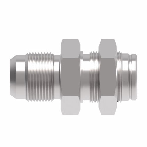 FF3412-1612S Aeroquip by Danfoss | Male JIC to Bulkhead Female STC (Snap to Connect) Adapter (FF) | -16 Male JIC x -12 Female STC | Steel