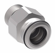 FF3509-0406S Aeroquip by Danfoss | Male BSPP (Special JIS) to Female STC (Snap to Connect) Adapter (FF) | -04 Male BSPP x -06 Female STC | Steel