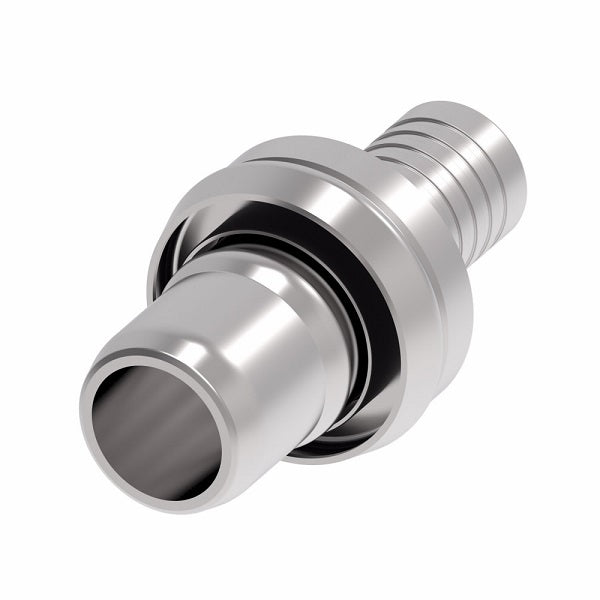 FJ4828-1010S Aeroquip by Danfoss | Nipple Assembly Male STC (Snap to Connect) Hose End (FJ) | For PTFE Hose | -10 Male STC x -10 Hose Barb | Steel