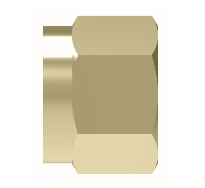 100X6 by Danfoss | Inverted Flare Tube Nut | 3/8" Tube OD | Brass