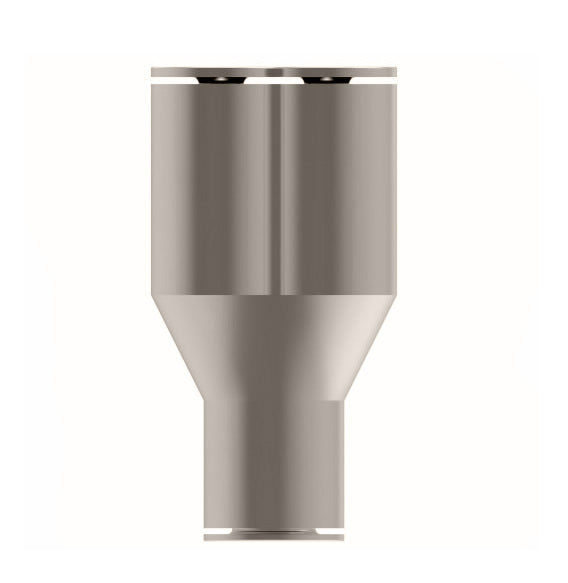 1107X4 by Danfoss | Push to Connect Adapter | Union Y | 1/4" Tube OD x 1/4" Tube OD x 1/4" Tube OD | Nickel Plated Brass