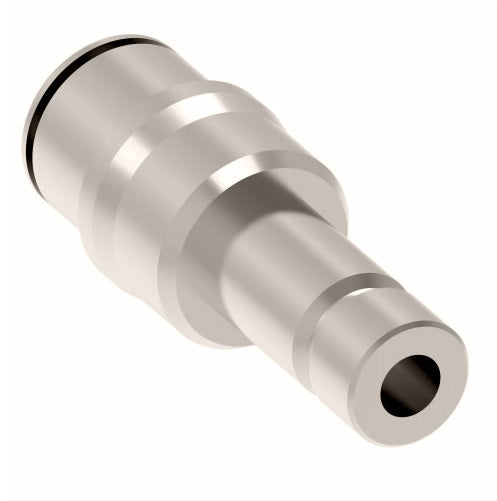 1109X6X8 by Danfoss | Push to Connect Adapter | Reducer | 3/8" Tube OD x 1/2" Tube Insert | Nickel Plated Brass