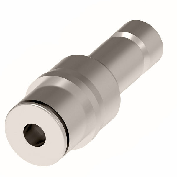 1109X2X4 by Danfoss | Push to Connect Adapter | Reducer | 1/8" Tube OD x 1/4" Tube Insert | Nickel Plated Brass