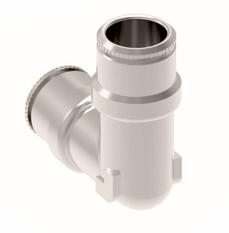 1165X2.5 by Danfoss | Push to Connect Adapter | Union 90° Elbow | 5/32" Tube OD x 5/32" Tube OD | Nickel Plated Brass