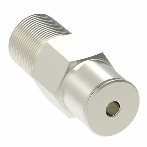 1168X8 by Danfoss | Push to Connect Adapter | Male Connector | 1/2" Tube OD x 3/8" Male Pipe | Nickel Plated Brass