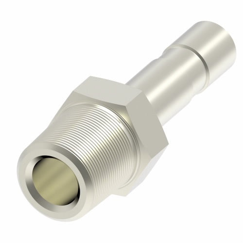 1180X2X4 by Danfoss | Push to Connect Adapter | Stem Adapter | 1/4" Male Pipe x 1/8" Tube Insert | Nickel Plated Brass