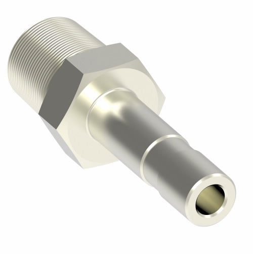 1180X4 by Danfoss | Push to Connect Adapter | Stem Adapter | 1/8" Male Pipe x 1/4" Tube Insert | Nickel Plated Brass