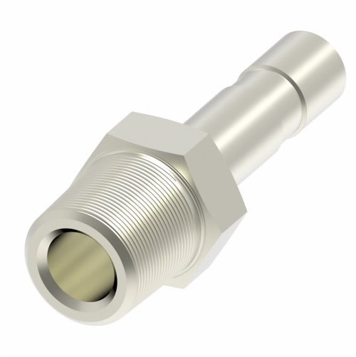 1180X2.5 by Danfoss | Push to Connect Adapter | Stem Adapter | 1/8" Male Pipe x 5/32" Tube Insert | Nickel Plated Brass
