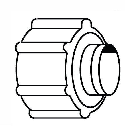 1261X4A by Danfoss | Polyline Flareless Adapter | Brass Nut/Plastic Sleeve Assembly | 1/4" Tube OD | Brass